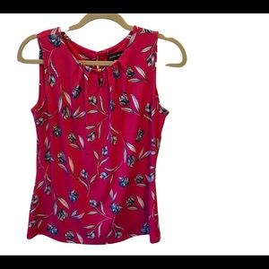 Ivanka Trump Pink Floral Sleeveless Top